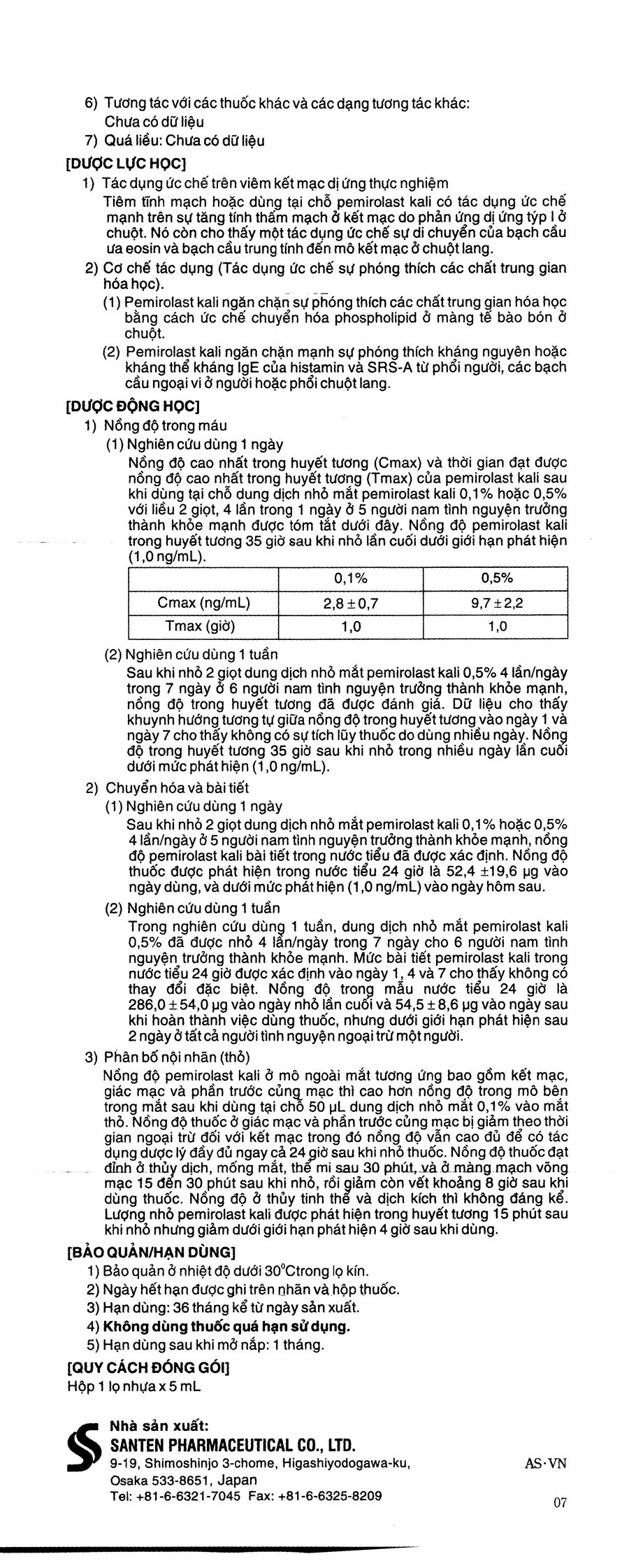 Dung dịch nhỏ mắt Alegysal 0.1% trị viêm kết mạc